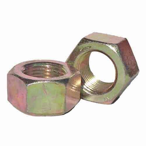 HN14ZY 1/4"-20 Finished Hex Nut, Low Carbon, Coarse, Zinc Yellow